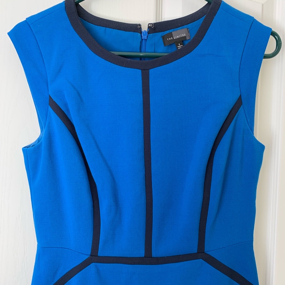 Limited blue color block dress, size 2